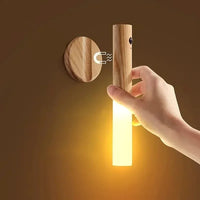 Motion sensor night light indoor LED rechargeable wall light bedroom corridor staircase kitchen cordless light magnetic