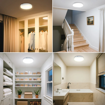 WILLED 8W Rechargeable Motion Sensor Ceiling Light with Remote 5000mAh battery Magnetic LED for Shower Garage Hallway Closet