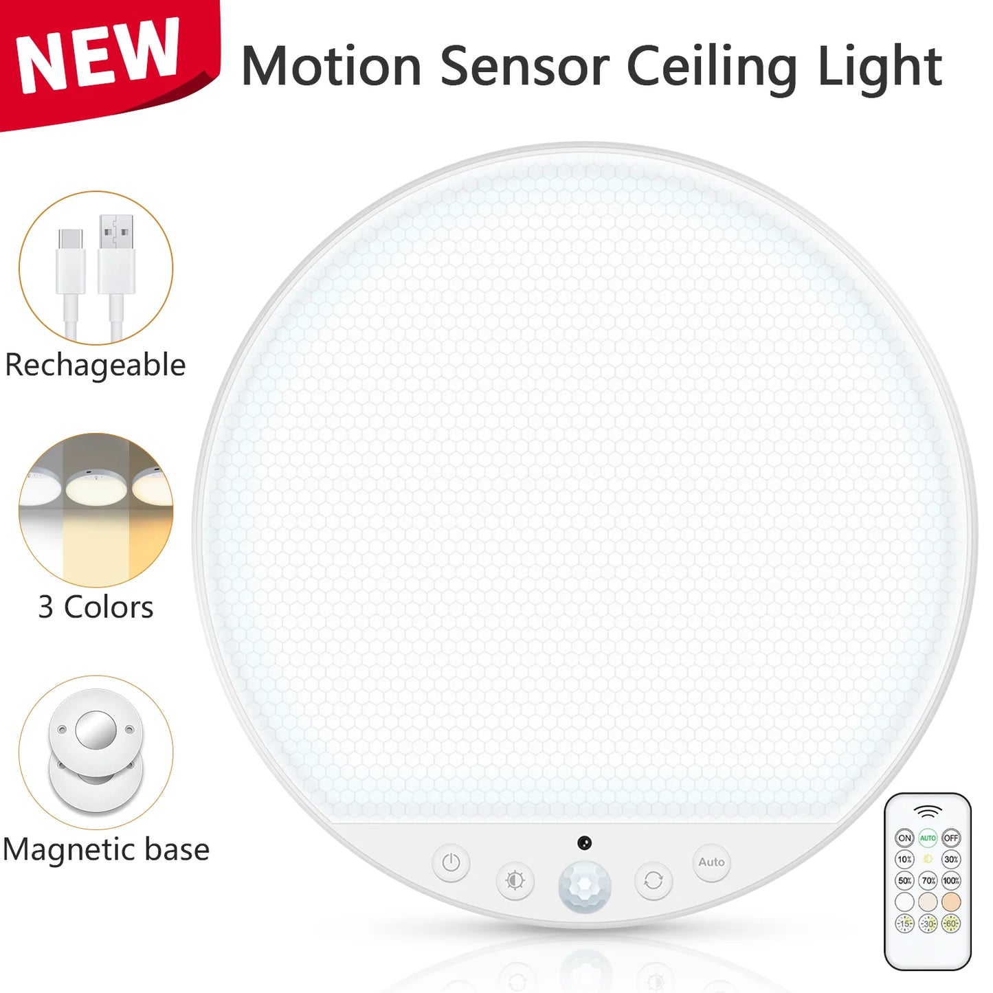 Brightora™ Wireless Motion Sensor Ceiling Light