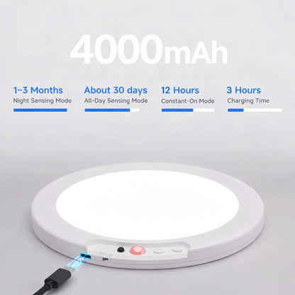 Motion Sensor Ceiling Light USB Type-C Rechargeable Magnetic Lamp Wireless Wall Lamp Remote LED Night Light For Kitchen Coatroom